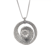 Or Paz Sterling Silver Blue Gemstone Accent Round Pendant with Chain